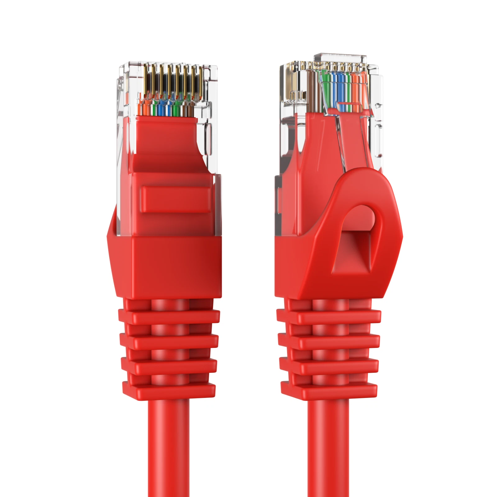 Cat6 5FT Network Ethernet Patch Cable, 550MHz Internet Wire for Router, Modem, PC, Laptop, TV, Printer, Console, Copper-Clad Aluminum, 10-Pack, Red, Cables Direct Online