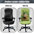thumbnail image 4 of Renewold Office Chair Cover Stretch Desk Chair Cover with Elastic Bottom Removable Office Computer Chair Protector for St Patricks Day Home Decoration, Leprechaun Hat Bunny Clover, S, 4 of 7