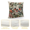 thumbnail image 4 of Bird Pillows Birds on Winter Christmas Fir Tree Branches Leaves Berry Throw Pillow Cover Decorative Pillow Case Square Cushion Accent Cotton Linen Canvas Home, 4 of 5