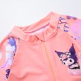 thumbnail image 4 of Korean Kuromi Anime Print Girls‘ Swimsuit Set 2024 New Children‘s Training Professional Swimsuit Quick Dry Split 4 Piece Set FGS, 4 of 7