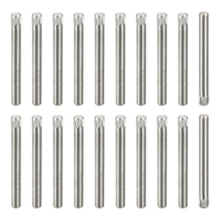 

3x35mm 304 Stainless Steel Dowel Pins 20 Pack Knurled Head Flat End Dowel Pin