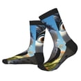 thumbnail image 2 of KLL Joyful Animated Bird Print Cool Socks Men's Women's Crew Socks Funny Crazy Novelty Stockings, 2 of 7