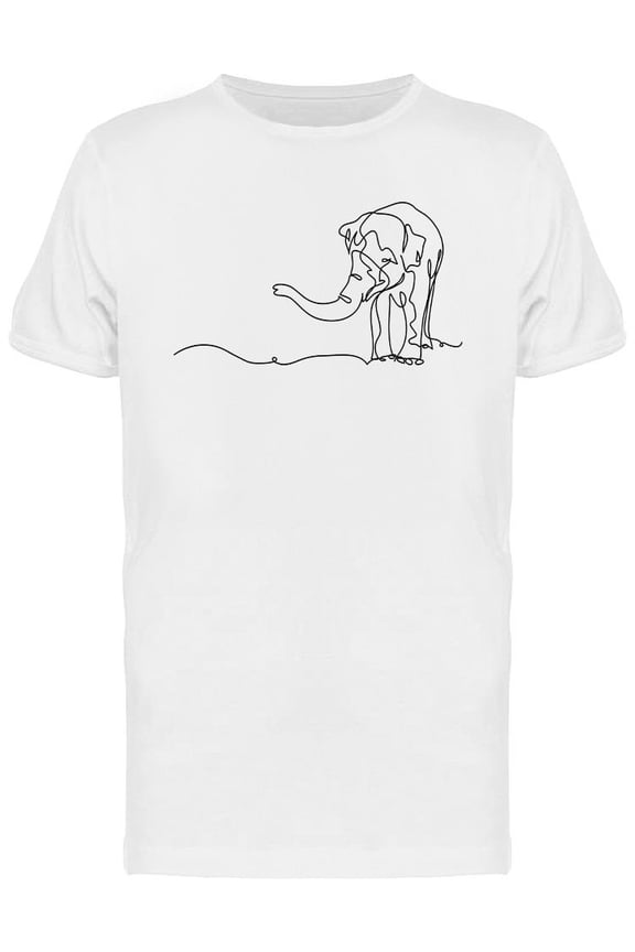 Elephant Wildlife T-Shirt Men -Image by Shutterstock, Male 3X-Large