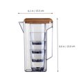 thumbnail image 2 of HEATSHAKING Water Pitcher Plastic with Lid for Juice Tea and Cold Beverages Easy to Clean, 2 of 8