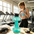 thumbnail image 2 of LEHOZIHEQ Dumbbell Shape Water Bottle, Portable Weight Water Bottles, Dumbbells Travel Cup, Eco-Friendly Cup for Gym, Yoga, Running, Outdoors, Cycling, and Camping, 2 of 7