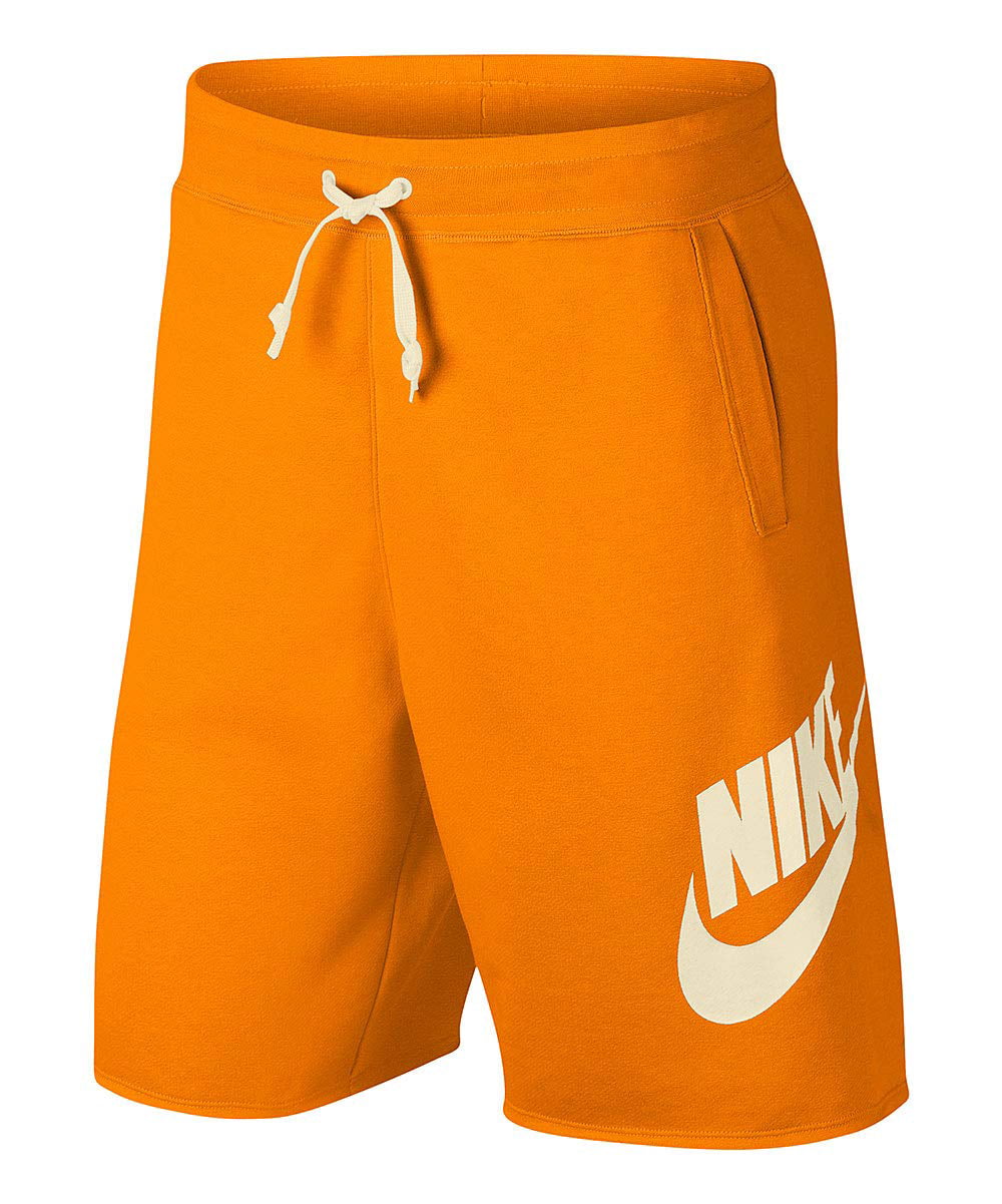 nike fleece shorts orange