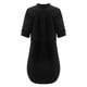 thumbnail image 2 of Vestido camisero de algodón con cuello para mujer talla grande - Corte holgado, color liso - Informal/Fiesta - S-XXXXXL, 2 of 2