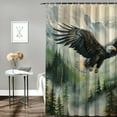 thumbnail image 2 of Orinice Eagle Forest Mountains Bathroom Decor Set with Shower Curtain, Colorful Luxurious Graphic Print Polyester Fabric, Chic Modern Style, 100% Polyester Fiber, Multi Size Shower Curtain, 2 of 7