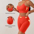 thumbnail image 5 of Diufon Two Piece Workout Sets for Women Spaghetti Straps Sports Bras and High Waist Matching Shorts Gym Yoga Outfits, 5 of 9