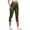 Army Green, variant on Womens Yoga Pants Quick Dry Elastic Tight Reflective Stripe Outdoor Workout Sports Trousers