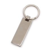 New Prada Rubino Red Enamel Silver Metal Keyring Keychain 2PS021