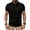 Black, variant on Men's Short Sleeve Golf Shirt Business Casual Johnny Collar Old Money Style Lightweight Tops for Work to Weekend