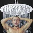 thumbnail image 4 of Vanity Art Luxury 12 Inch Round Rain Showerhead Ultra Thin High Pressure Stainless Steel Rainfall Shower head with Waterfall Full Body Coverage, Brushed Nickel, 4 of 9