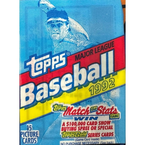 1992 Topps Baseball Card Wax Pack (15 Cards Per Pack)