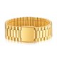 thumbnail image 1 of Vnox 18mm lujo hombres banda de reloj chapado en oro de 18 quilates pulsera de acero inoxidable eslabones de joyería, 1 of 4