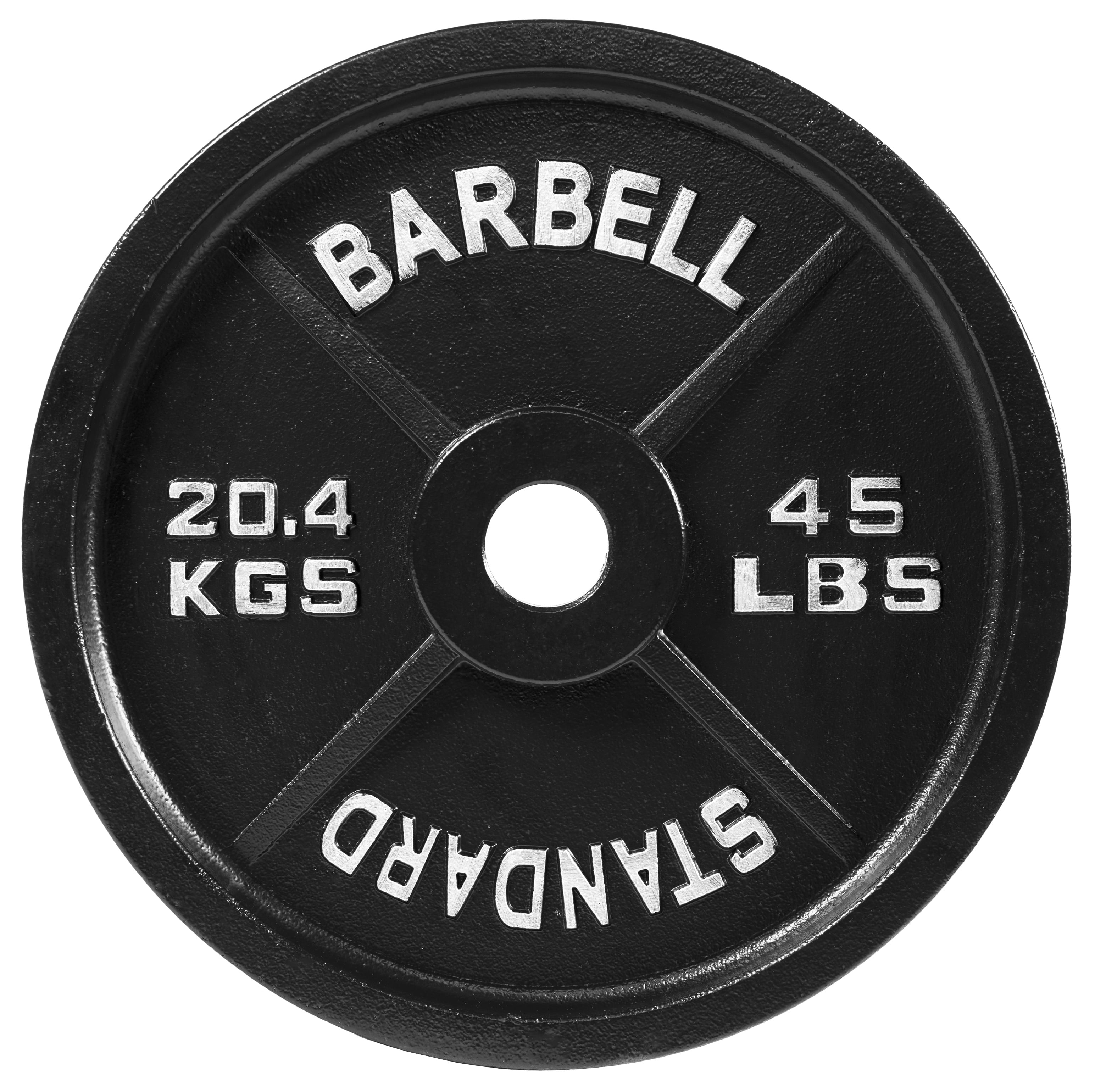 Gianna 2-Inch Olympic Cast Iron Weight Plate for Strength Training & Powerlifting, Durable Gym Weights, 45LBS Set