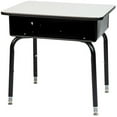 thumbnail image 3 of Bowery Hill Modern Open Front Laminate Top Classroom Desk in Gray, 3 of 10