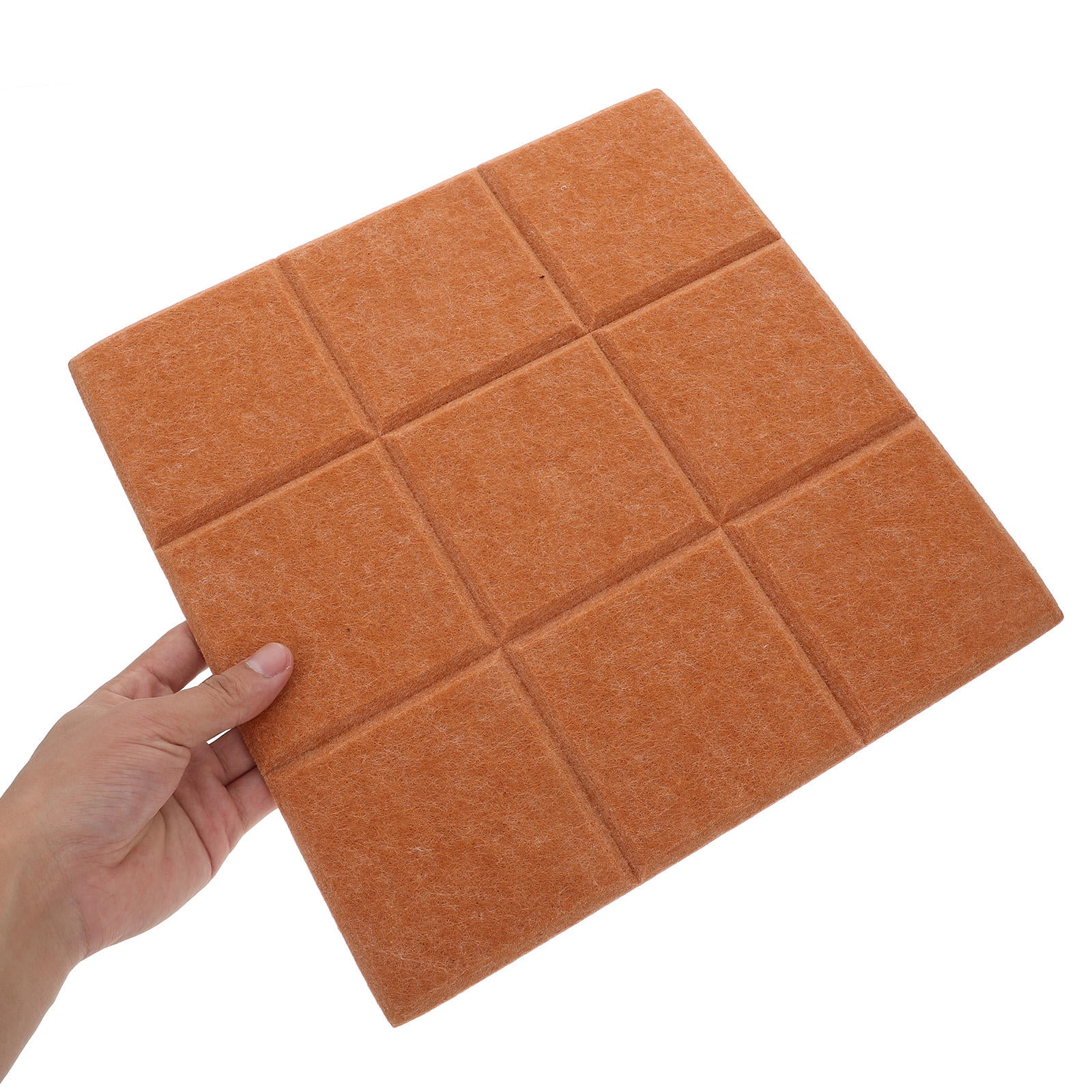 LOLIPPYY 6-Pack Coffee Felt Bulletin Board Tiles with Self-Adhesive Backing for Kitchen, Photo, Note, and Message Display