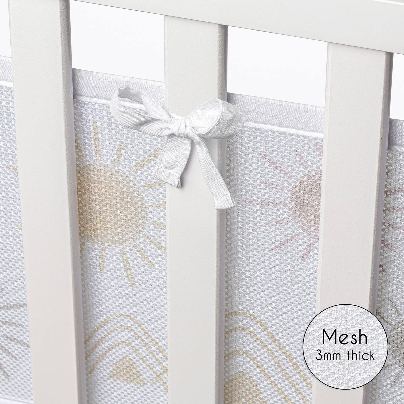 Sweet Jojo Designs + BreathableBaby Desert Sun Pink Mauve and Taupe Breathable Mesh Crib Liner Pad