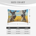 thumbnail image 4 of Sikiie Funny Countryside Donkey Print Plush Pillow Cover, Wrinkle-proof and Stain-resistant Pillow Protector without Pillow Core, Home Decoration-14"x20", 4 of 6