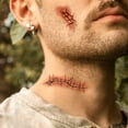 thumbnail image 2 of Yeeech 3d Body Face Scar Realistic Temporary Tattoos Sticker Paper Waterproof for Fool's Day Fun, 2 of 3