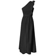 thumbnail image 5 of Wyzesi Robes d'Automne pour Femmes Maxi Midi Robe d'Été pour Femmes à une Épaule à Volants Sans Manches Bohème Fluide Robes Maxi Pyjama de Noël Costume, 5 of 5