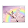 thumbnail image 5 of Stupell Industries Unicorn Flying Fluffy Clouds Rainbow Pink Fantasy , 14 x 11, Design by Ziwei Li, 5 of 5