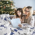 thumbnail image 2 of Christmas Throw Blanket 60"x50",Winter Gray Blue Gnome Xmas Holiday Festival Blanket for Women Men,Soft Cute GIFS Flannel Fleece Throw for Home Living Room Bed Chair Couch Decor, 2 of 7