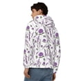 thumbnail image 4 of Honeii Lavender Flowers Print Hoodies for Men, Pullover & Full Zip, Breathable Zip up Hoodie, Sweatshirt-X-Large, 4 of 5
