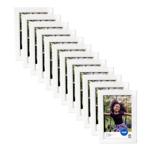 Mainstays 4" x 6" Step White Photo Frame - 12 PC Set