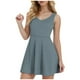thumbnail image 1 of Vestido de tenis para mujer con pantalones cortos incorporados: color liso, diseño con bolsillos, lavable a máquina, para la playa, el deporte y las vacaciones, tallas estadounidenses 4-12 (S-XXL), 1 of 8