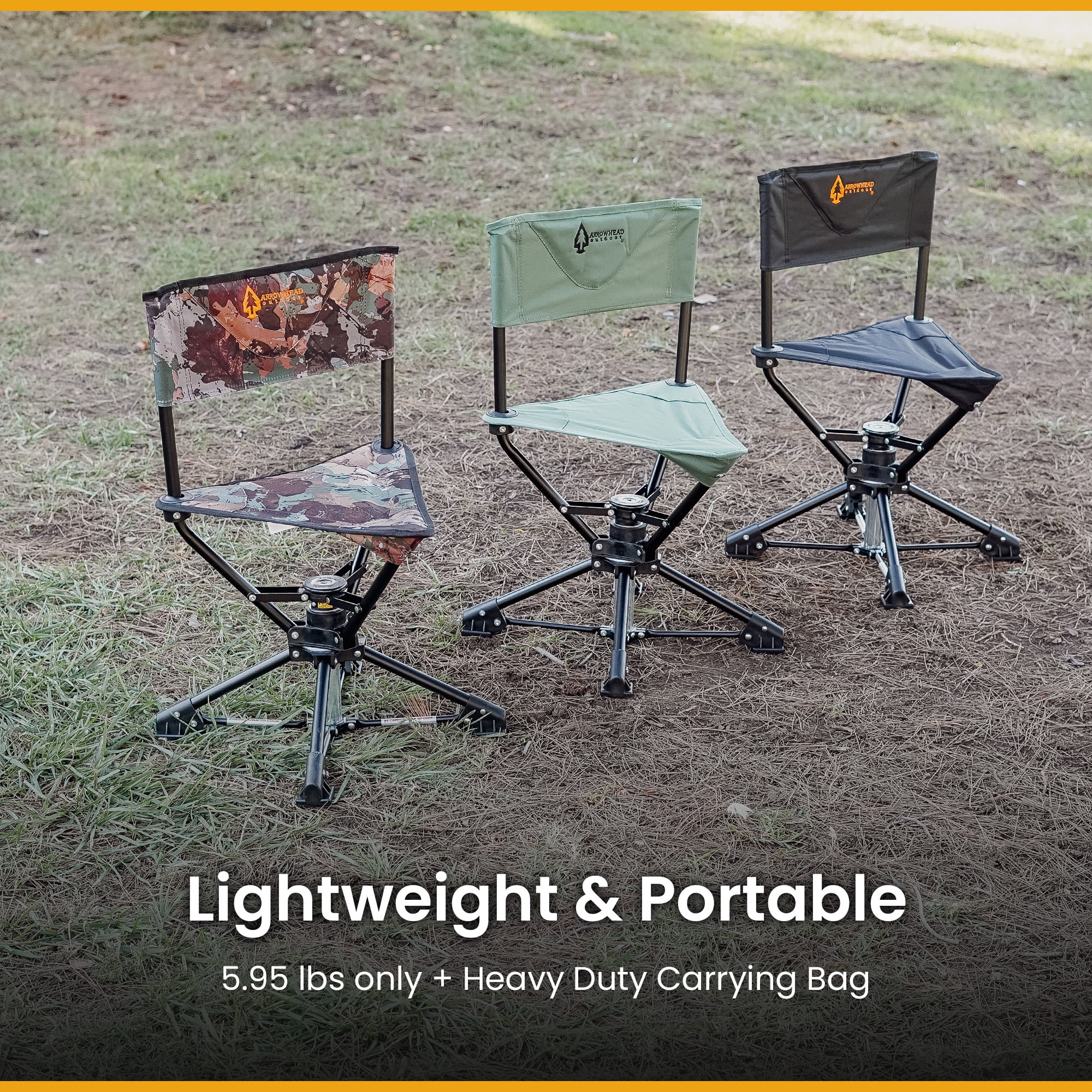 Hunting Chairs For Blinds ARROWHEAD OUTDOOR 360u00b0 Degree Swivel