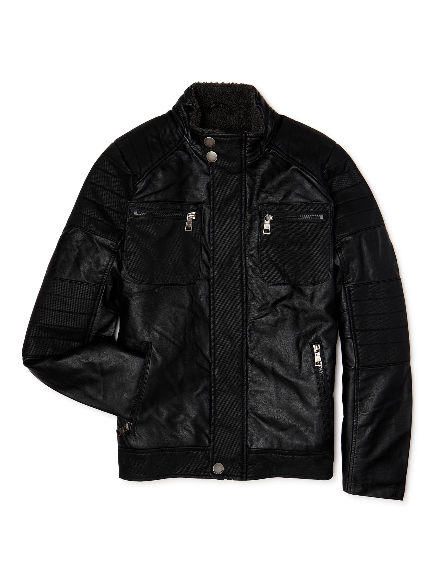 URBAN REPUBLIC Boys' Artsy Faux Leather Azymetrical Moto Jacket URBAN REPUBLIC Boys' Artsy Faux Leather Azymetrical Moto Jacket