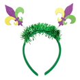 thumbnail image 1 of Needzo Mardi Gras Diadema Fleur De Lis Glittery Bopper Diadema para el cabello Fiesta festiva Accesorio para desfile Talla única, 1 of 5