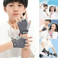 thumbnail image 2 of Breathable Half Finger Gloves Shock Absorbent Palms Protections For Children Skateboarding Scooter Sports Lessons, 2 of 8