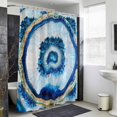 thumbnail image 6 of Xipuska Blue Abstract Marble Shower Curtain - Water Repellent Fabric Shower Curtains Washable, Modern Abstract Art Decorative Polyester Cloth Bathroom Curtains Modern Bath Decor 72"x72", 6 of 6