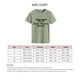 thumbnail image 5 of Camiseta informal de verano para la oficina, citas y compras, talla M, camiseta de manga corta verde oliva con estampado de letras negras, 5 of 6