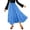 BB-01-Blue, variant on QATAINLAV Business Skirts for Women Casual Elastic High Waisted Pleated Midi Skirts Solid Color Satin Flowy Swing Long Skirts Green M
