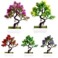 thumbnail image 5 of Artificial Bonsai Pine Tree, Faux Potted Plant Desk Display Fake Tree Pot Ornaments, Japanese Cedar Bonsai Plant for Home, Office Decoration, 5 of 8