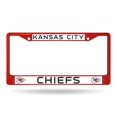 thumbnail image 1 of Kansas City Chiefs Metal License Plate Frame - Red, 1 of 2
