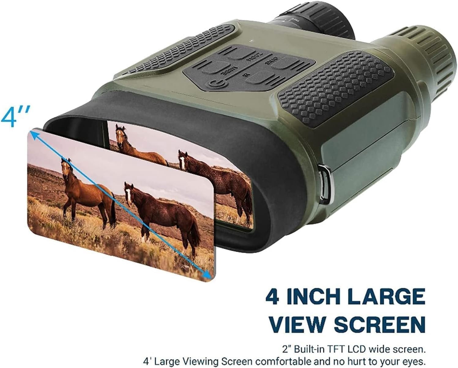 Night Vision Binoculars - Digital Infrared with Military-Grade Night Vision, 7x31mm Night Vision Goggles with Photos Videos Recorder Function, 2" LCD Infrared Binoculars