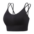 thumbnail image 6 of COMVALUE Womens Padded Sports Bra Fitness Workout Running Camisole Crop Top with Built in Bra (Black, M), 6 of 6