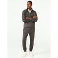 thumbnail image 3 of Free Assembly Men's Diamond Quilted Jersey Half Zip Pullover with Mock Neck, 3 of 7