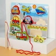 thumbnail image 1 of Infant And Young Children Fishing Toys Rope Puzzle Puzzle Early Education Baby Beaded Toy Farm Animal Transport Puzzle Three-in-one, 1 of 5