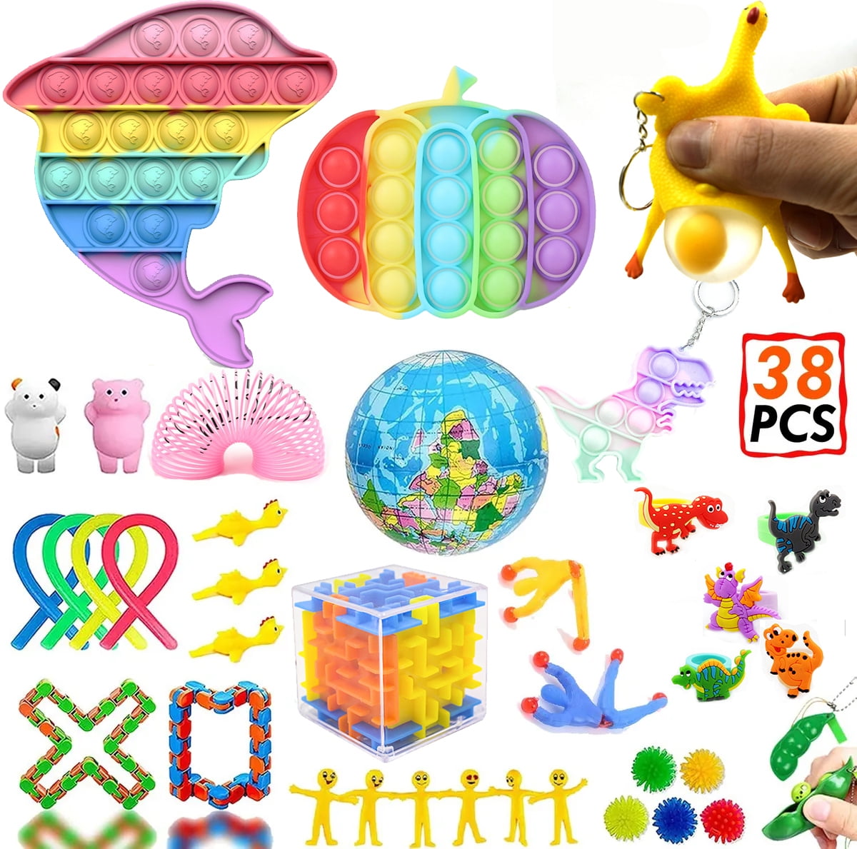 5pcs Children Kids Fiddle Toys Sensory Toys Fidgets Stress Anxiety Relief Toy MP 