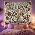 thumbnail image 2 of Long-Tailed Birds in an Ornate Botanical Garden, Dramatic Vintage for Bird Lovers, Floral Home Decor, Housewarming Gift, Tapestry Wall Hanging for Living Room and Bedroom, 2 of 7