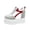 Red, variant on Hidden Wedge Heel, Womens Platform Sneakers, Hidden Wedge Heel Lace Up Shoes with Ultra High Thick Sole, Comfortable Fashion Walking Footwear for Daily Wear, Trendy Shoes for Women