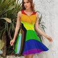 thumbnail image 7 of The Progress Pride Flag All The Colours of The Rainbow Dress Summer Street Style Dresses Female Sleeveless Printed Sundress, 7 of 7