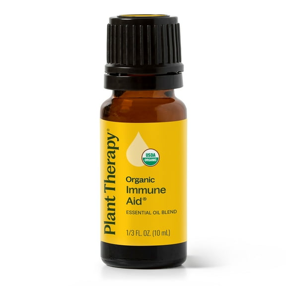 Plant Therapy Organic Immune Aid Essential Oil Blend 10 mL (1/3 oz) 100% Pure, Undiluted, Therapeutic Grade