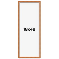 18x48 Shadow Box Frame Brown | 0.875 Inches Deep Real Wood Contemporary Shadowbox Display Frame |
